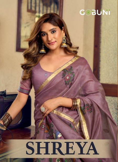 Shreya By Gobuni Kolkata Cotton With Litchi Work Saree